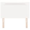 vidaXL LED glava postelje Bela 100 cm Umjetno usnje