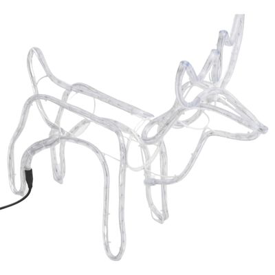 vidaXL Božična figura severni jelen hladno bel 60x30x60 cm