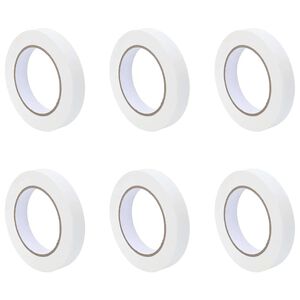 vidaXL Maskirni trakovi za slikarje 6 kos Bela 19mm x 50m Papir