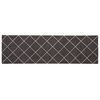 vidaXL Kuhinjska preproga Antracitna karirana 150 x 45 cm