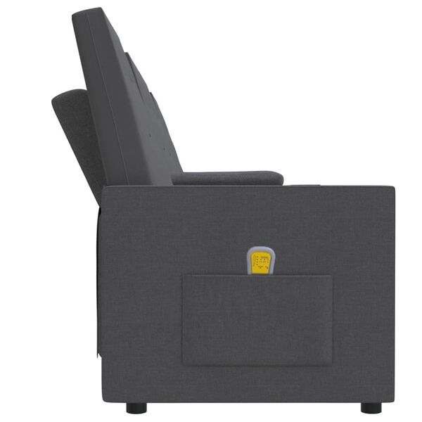 vidaXL Masažni &scaron;tirised z držali za skodelico svetlo siv