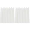 vidaXL Voile zavese z zankami 2 kosa Bela 140x140 cm