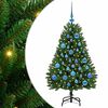 vidaXL Umetno Zložljivo Božično Drevo Zelena 120 cm PVC in jeklo