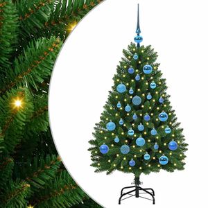 vidaXL Umestno božično drevo 120 cm 150 LED Toplo bela PVC in jeklo