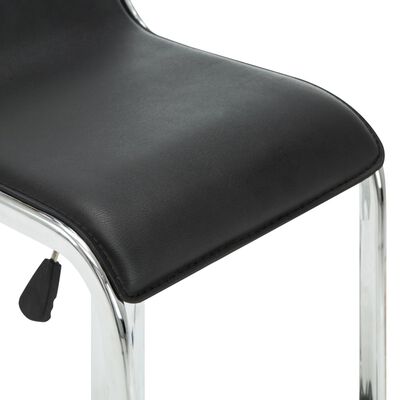 vidaXL Vrtljivi barski stolčki 2 kosa črno umetno usnje