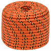 vidaXL Večnamenska uporabna vrv 14 mm 50 m Oranžna PP