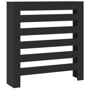 vidaXL Pokrov za radiator črn 78x20x82 cm inženirski les