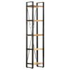vidaXL Knjižna omara 5-nadstropna 40x30x180 cm trden mangov les