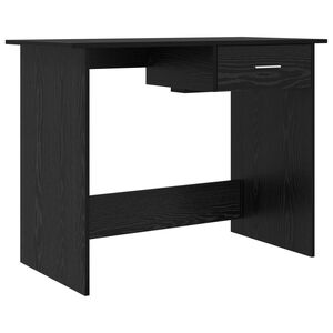 vidaXL Miza Črna Orehovina 100 x 50 x 76 cm Inženirski les