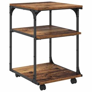 vidaXL Stojalo za tiskalnik Star les 43 x 48 x 64 cm Konstruiran les