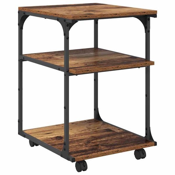 vidaXL Stojalo za tiskalnik Star les 43 x 48 x 64 cm Konstruiran les