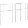 vidaXL Vrtni panel ograje 48 kos 50 x 30 cm Pocinkano jeklo Srebrna