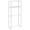 vidaXL Polica za pralni stroj Bela 70 x 27 x 136 cm Aluminij