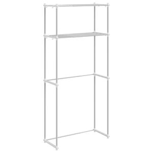 vidaXL Polica za pralni stroj Bela 70 x 27 x 136 cm Aluminij