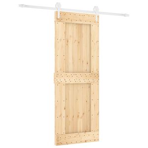 vidaXL Drsna vrata 80 x 210 cm Masiven borov les (neobdelan)