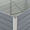 vidaXL Dvignjeno Vrtno Korito 160x80x77 cm Galvanizirano Jeklo Sive Barve