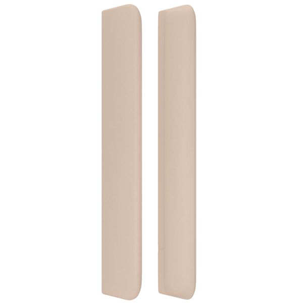 vidaXL Vzglavje z ušesi kapučino 203x16x118/128 cm umetno usnje