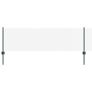 vidaXL Varjen žični ograjo s stebri 0,6 x 25 m Jeklo in PVC Zelena