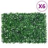 vidaXL Ograja iz umetnega grmovja 6 kosov zelena 40x60 cm