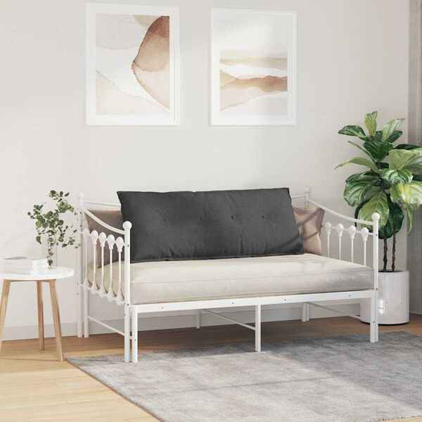 vidaXL Poglavni vzglavnik Temno siva 120 x 50 cm Žametna tkanina