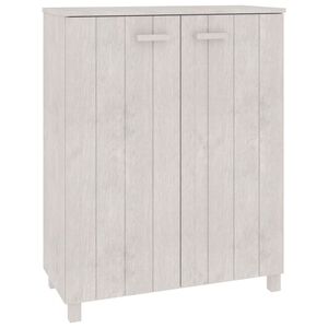 vidaXL Omara za čevlje HAMAR bela 85x40x108 cm trdna borovina