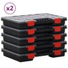 vidaXL &Scaron;katle za sortiranje 10 kosov 34,5x25x5 cm polipropilen