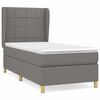 vidaXL Box spring postelja z vzmetnico temno siva 100x200 cm blago