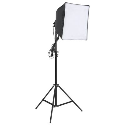 VidaXL Komplet za foto studio z lučmi, ozadjem in reflektorjem
