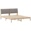 vidaXL Kovinska posteljna konstrukcija Rjava in taupe 180 x 200 cm