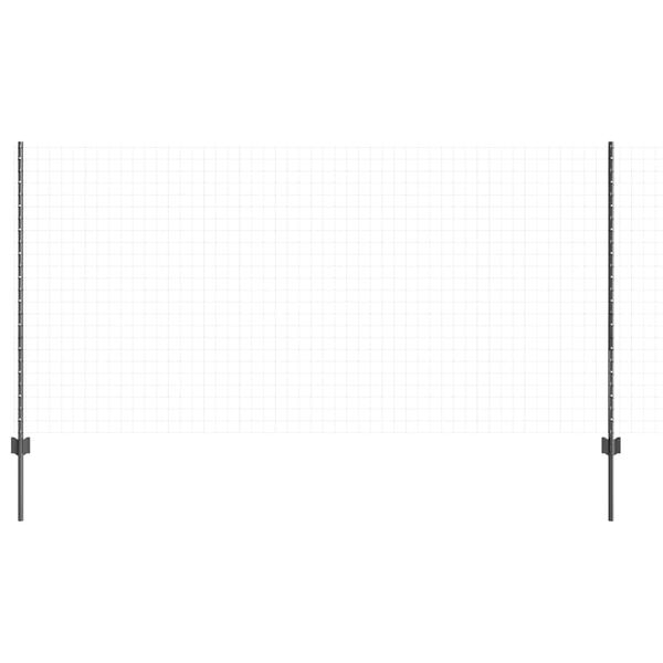 vidaXL Ograjni stebri 88 pcs Siva 160 cm Jeklo