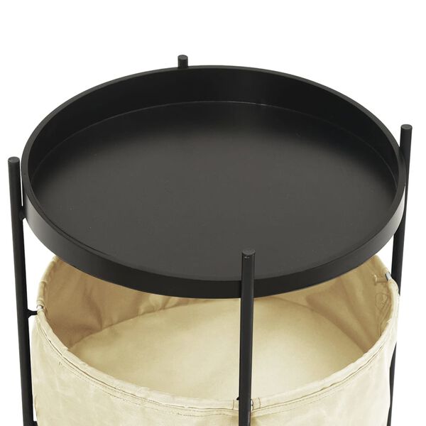 vidaXL Stranska mizica s ko&scaron;aro 40x40x45,5 cm krem