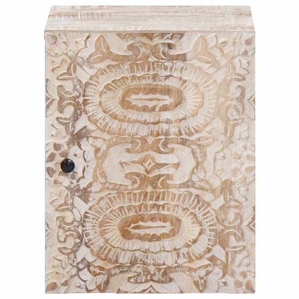 vidaXL Viseča omara za kopalnico z vrati Bela 38 x 33,5 x 48 cm