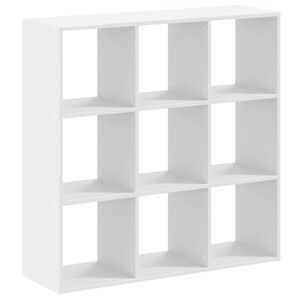 vidaXL Knjižna omara bela 102x32x102 cm inženirski les