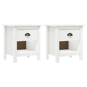 vidaXL Nočna omarica 2 kosa Hill 46x35x49,5 cm trdna borovina