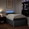 vidaXL Box spring postelja z vzmetnico svetlo siva 120x200 cm blago
