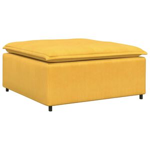 vidaXL Modularni kavč s podnožjem svetlo rumen 100x100x48 cm