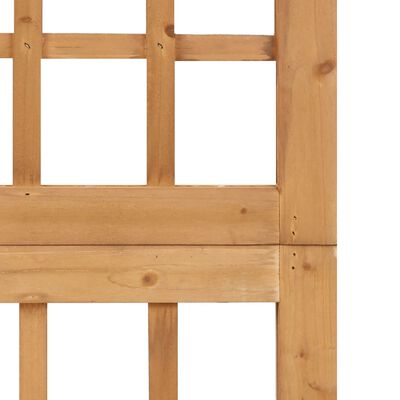 vidaXL 3-delni paravan/mreža iz lesa jelke 121x180,5 cm