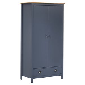vidaXL Garderobna omara z 2 vrati Hill siva 89x50x170 cm borovina