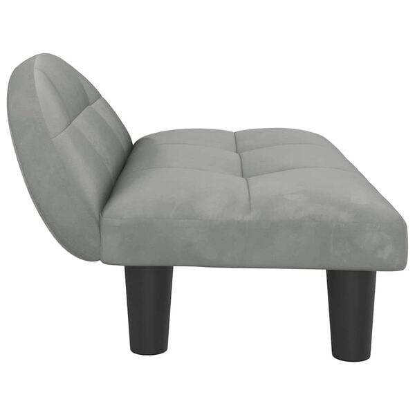 vidaXL Pasja postelja svetlo siva 70x52x30 cm žamet