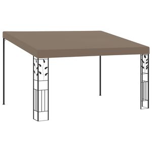 vidaXL Paviljon za namestitev na steno 4x3x2,5 m taupe