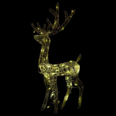 vidaXL Božični severni jelen iz akrila 2 kosa 120 cm toplo bel