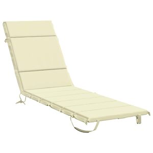 vidaXL Blazina za ležalnik GEMERT 100% poliester Krem 200 x 50 x 3 cm