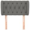 vidaXL Vzglavje z ušesi temno sivo 83x23x78/88 cm blago