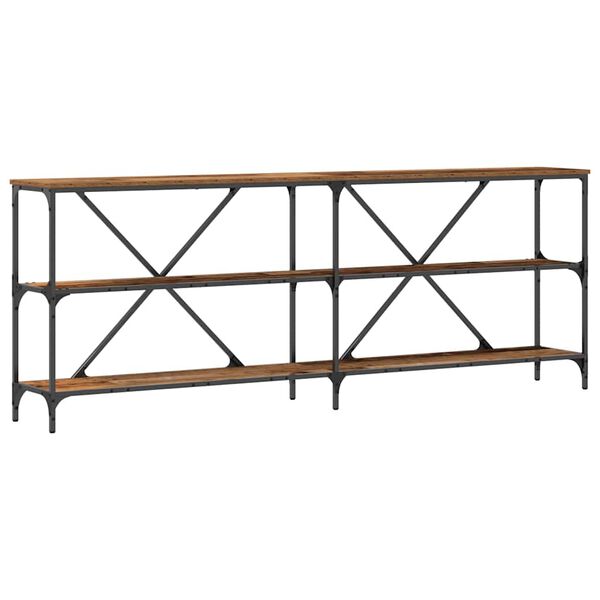 vidaXL Konzolna miza Star les 200 x 30 x 75 cm Konstruiran les