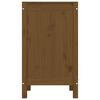 vidaXL Zaboj za perilo medeno rjav 44x44x76 cm trdna borovina