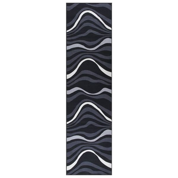 vidaXL Tepih tekač črn 80x350 cm