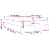 vidaXL Otomanska postelja z vzmetnico siv 140x190 cm blago