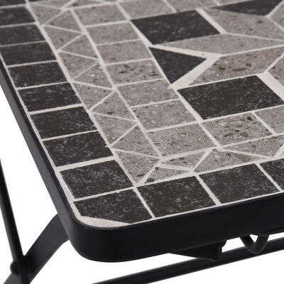 vidaXL Bistro garnitura z mozaikom keramične ploščice siva