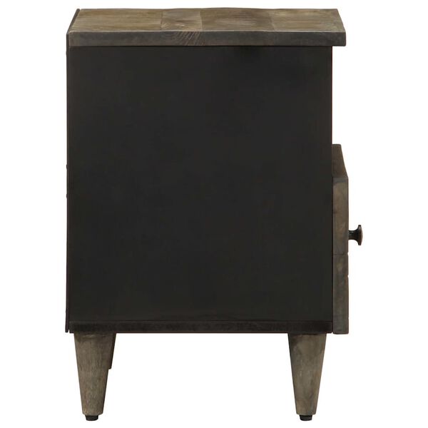 vidaXL Nočne omarice 2 kosa svetlo siva 40x33x46 cm masivni les Mango