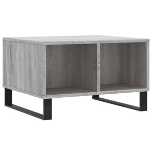 vidaXL Klubska mizica siva sonoma 60x50x36,5 cm inženirski les